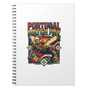 Cuaderno Esqueleto de día de partido de Portugal delantero