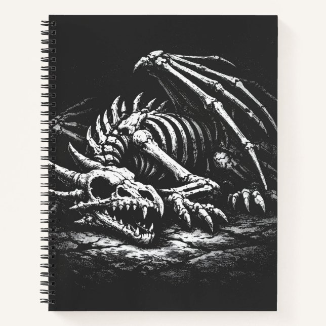 Cuaderno Esqueleto de Dragón — por BurnsInHell (Anverso)