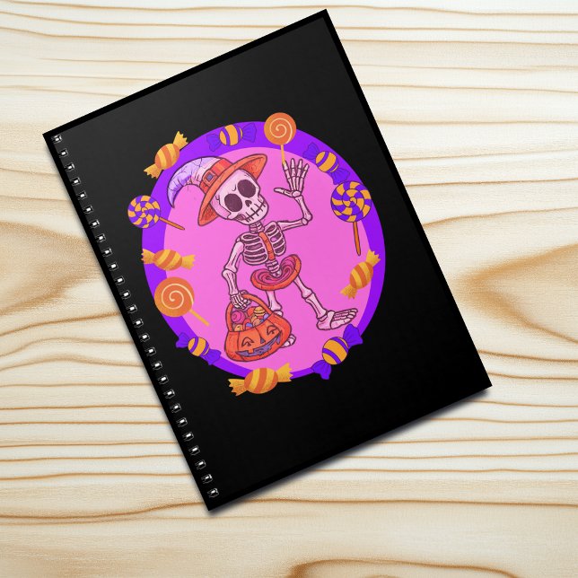 Cuaderno Esqueleto de Halloween Truco o trato  (Subido por el creador)