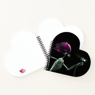 Cuaderno Esqueleto de rayos X secándose el pelo con secador