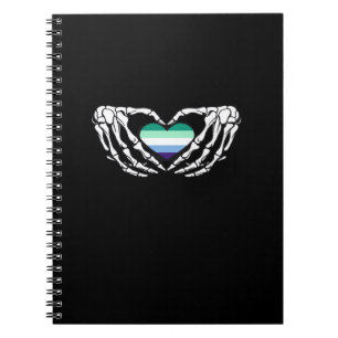 Cuaderno Esqueleto del Orgullo Gay Masculino Halloween Mlm