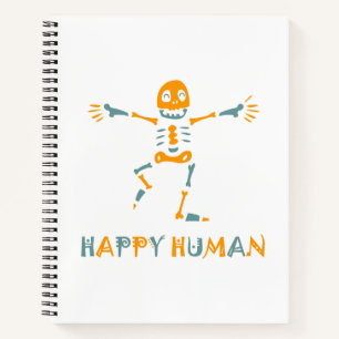 Cuaderno Esqueleto humano feliz