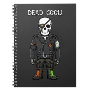 Cuaderno Esqueleto Motero Genial Halloween