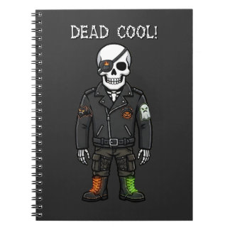Cuaderno Esqueleto Motero Genial | Halloween