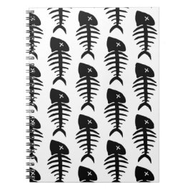 Cuaderno esqueleto muerto de los pescados