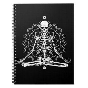 Cuaderno Esqueleto Yoga Meditando Regalo de Halloween para