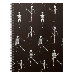 Cuaderno Esqueletos bailarines: un extraño fondo sin foco