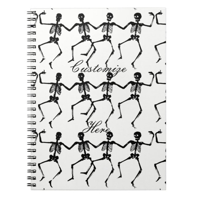 Cuaderno Esqueletos de baile Thunder_Cove de Halloween (Frente)