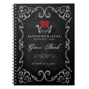Cuaderno Esqueletos del libro de visitas de la boda de