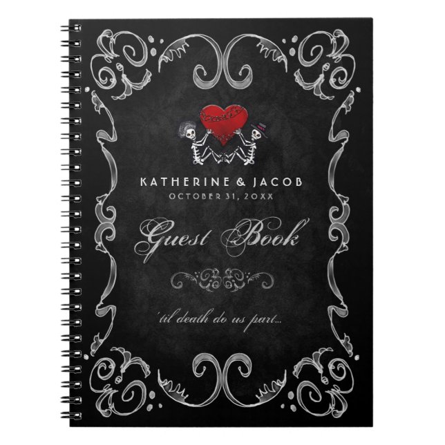 Cuaderno Esqueletos del libro de visitas de la boda de (Frente)