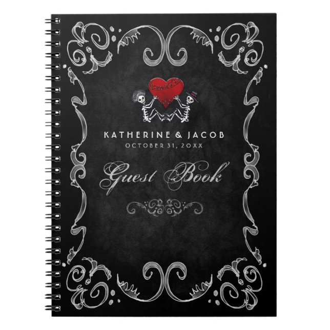 Cuaderno Esqueletos del libro de visitas de la boda de (Frente)