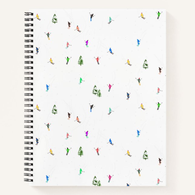 Cuaderno Esquí de esquí alpino en invierno (Anverso)