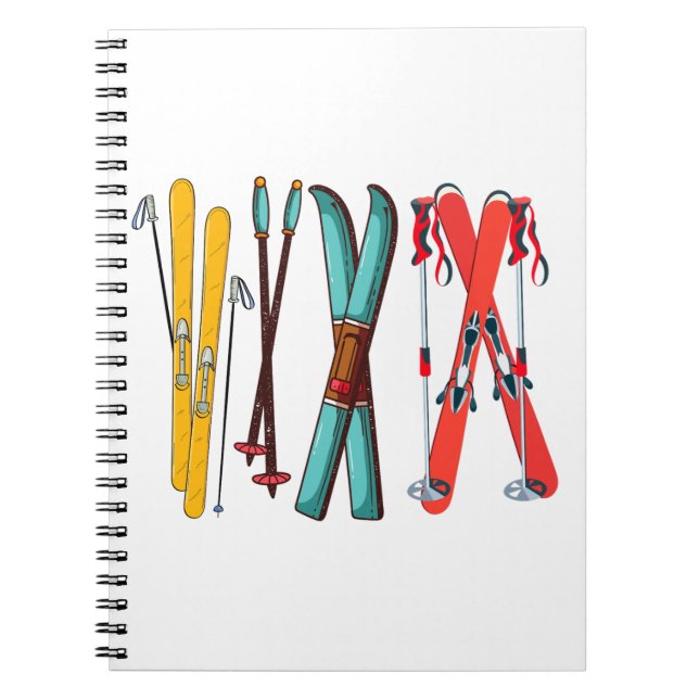 Cuaderno Esquiador divertido y colorido (Frente)