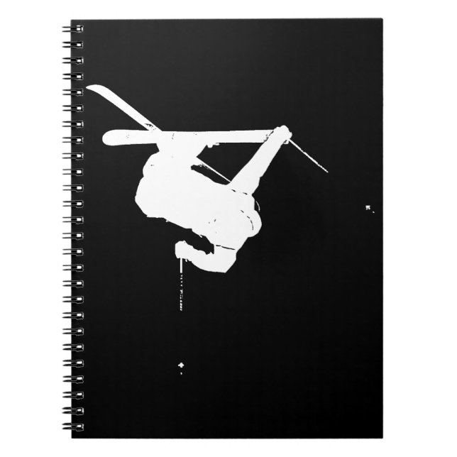 Cuaderno Esquiador negro y blanco (Frente)