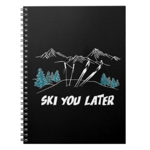 Cuaderno Esquiar Más Tarde Monta Deportes De Invierno