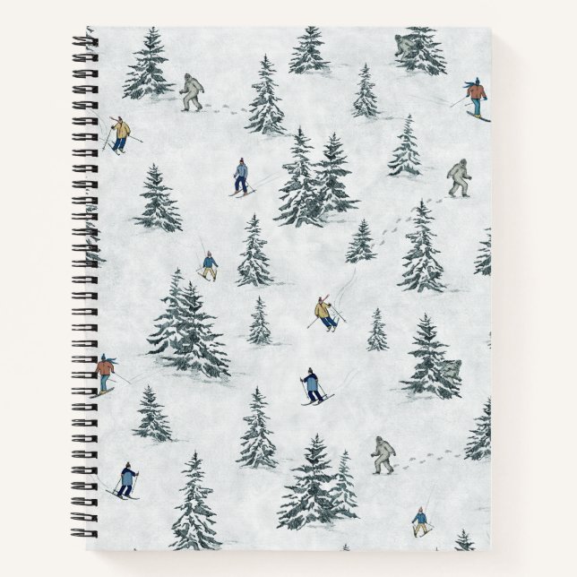 Cuaderno Esquíes alpinos y yetis ocultos - Esquí cuesta aba (Anverso)