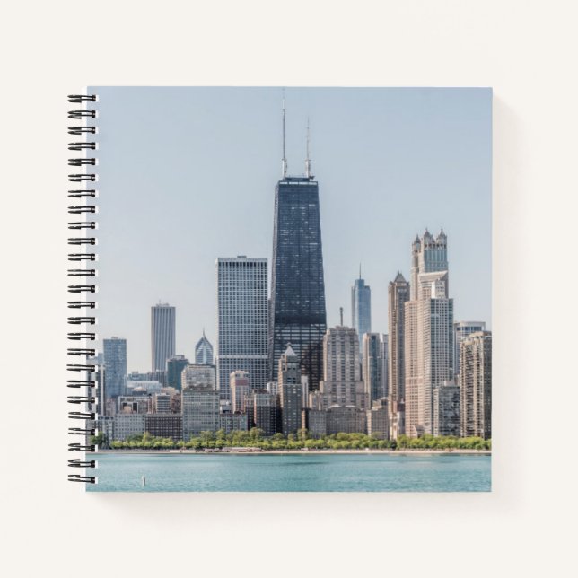 Cuaderno Esquina De Chicago Con Lago Michigan (Anverso)