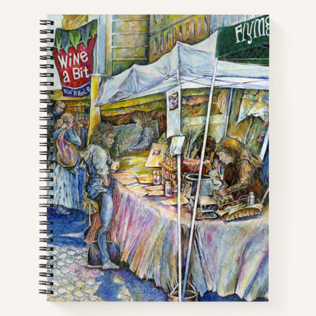 Cuaderno Esquina de Flying Pig Farm y Wine a Bit. (Anverso)