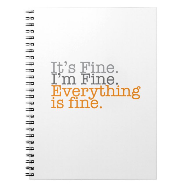 Cuaderno Está bien. Estoy bien. Todo está bien. (Frente)