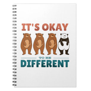 Cuaderno Está bien ser diferentes servilletas de invitación