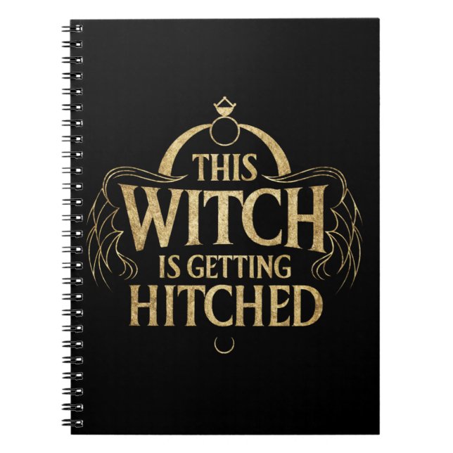 Cuaderno Esta Bruja se Casa Novia de Boda de Halloween (Frente)
