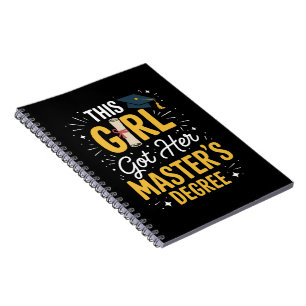 Cuaderno Esta chica obtuvo su graduación de maestría 2026