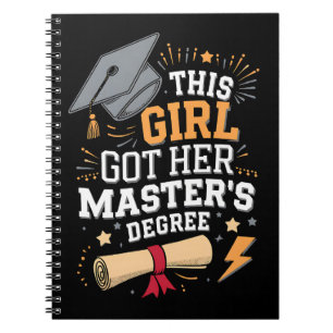 Cuaderno Esta chica se graduó con una maestría