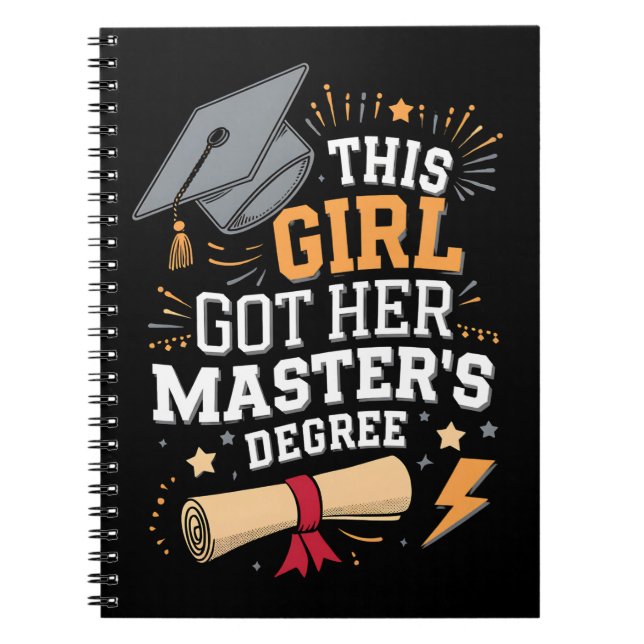 Cuaderno Esta chica se graduó con una maestría (Frente)