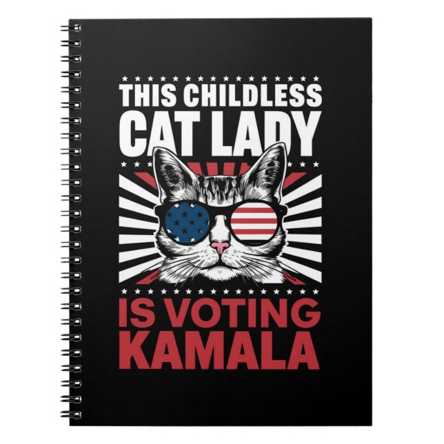Cuaderno Esta dama de un gato sin hijos está votando por Ka (Frente)