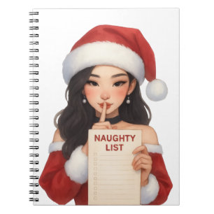 Cuaderno Está en mi lista de la chica asiática Sra. Clause