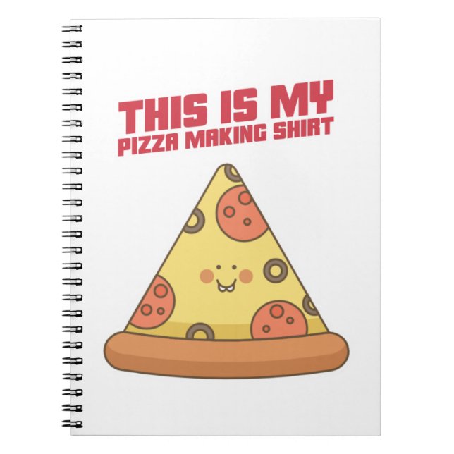 Cuaderno Esta Es Mi Pizza Haciendo Corazón De Camisas (Frente)