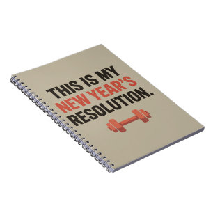 Cuaderno Esta es mi resolución de año nuevo Motivación Gimn