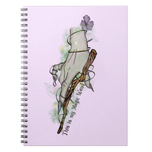 Cuaderno Esta es mi varita mágica - mano de bruja gótica