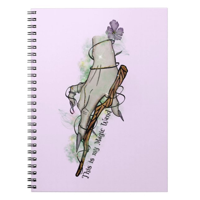 Cuaderno Esta es mi varita mágica - mano de bruja gótica (Frente)