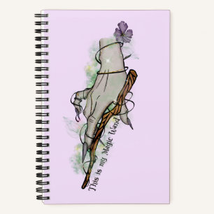 Cuaderno Esta es mi varita mágica - mano de bruja gótica