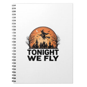 Cuaderno Esta Noche Volamos Diseño de Camiseta de Bruja Vin