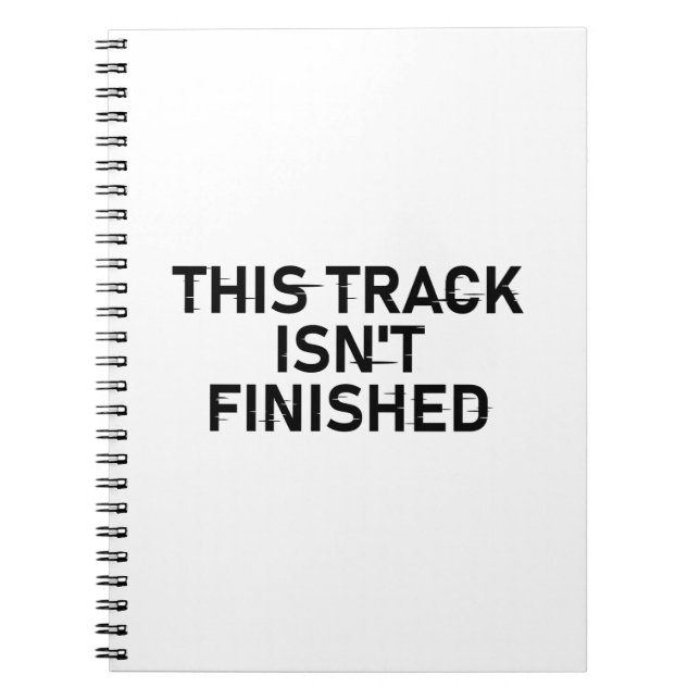 Cuaderno Esta pista no ha finalizado - Diseño de texto bril (Frente)