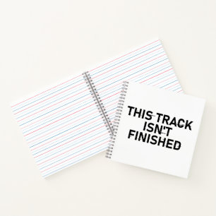 Cuaderno Esta pista no ha finalizado - Diseño de texto bril