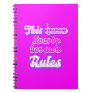 Cuaderno Esta reina nunca sigue las reglas rosas