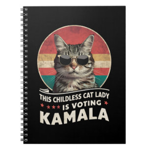 Cuaderno Esta Señora de los Gatos sin Hijos Vota por Kamala