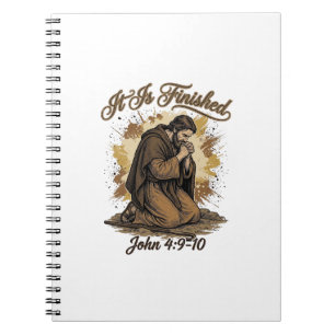 Cuaderno Está Terminado Versículo Bíblico Camiseta Cristian