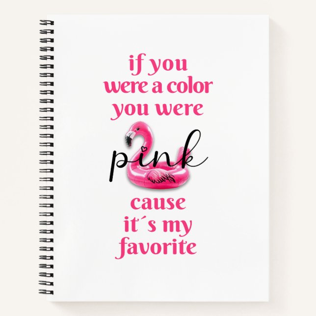 Cuaderno Estabas rosado - portátil (Anverso)