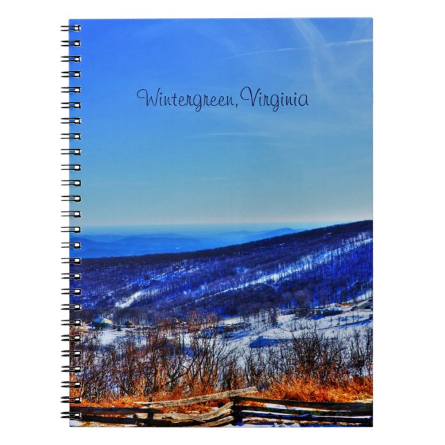 Cuaderno Estación de esquí Wintergreen Virginia Mountain en (Frente)