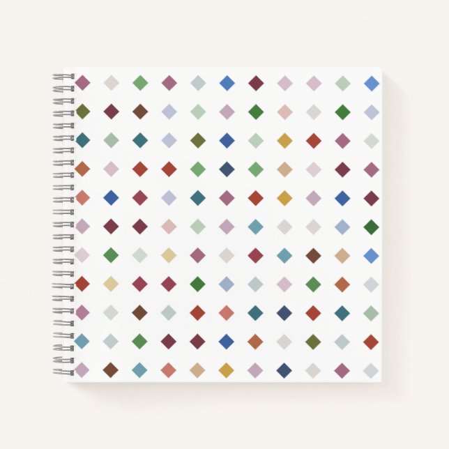 Cuaderno Estacionamiento de patrón geométrico de diamantes  (Anverso)