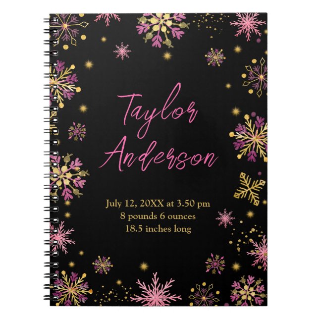 Cuaderno Estadísticas de nacimiento de dorados y copos de n (Frente)