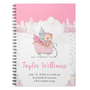 Cuaderno Estadísticas de Nacimientos de Oso Invernal Rosa T