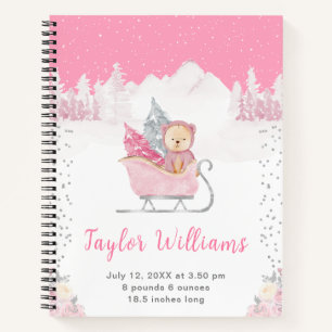 Cuaderno Estadísticas de Nacimientos de Oso Invernal Rosa T