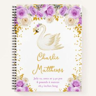 Cuaderno Estadísticas de Nacimientos de Rosas Púrpuras y Do