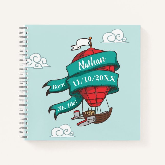 Cuaderno Estadísticas de natalidad personalizada de bebé gl (Anverso)