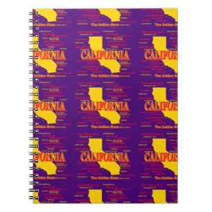 Cuaderno Estado del mapa de California, Los Ángeles, San